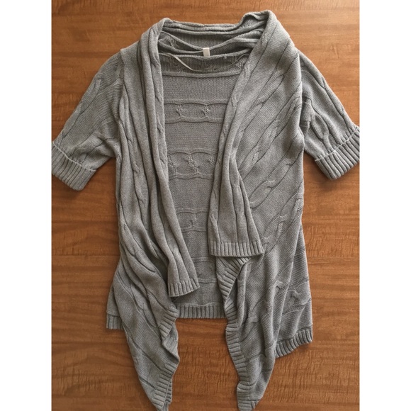 croft & barrow Sweaters - Cable Knit Open Cardigan